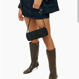 Reformation Simona Suede Cylinder Shoulder Bag